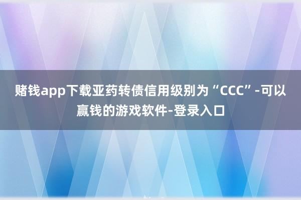 赌钱app下载亚药转债信用级别为“CCC”-可以赢钱的游戏软件-登录入口