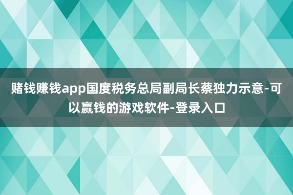 赌钱赚钱app国度税务总局副局长蔡独力示意-可以赢钱的游戏软件-登录入口