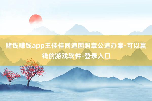 赌钱赚钱app王佳佳同道因照章公道办案-可以赢钱的游戏软件-登录入口